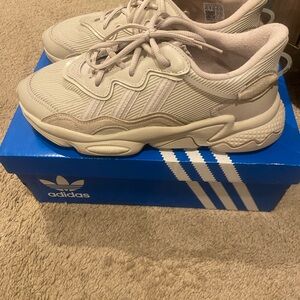 Adidas Cream Athletic Shoes